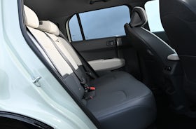 2025 Kia EV3 RHD green interior rear seats
