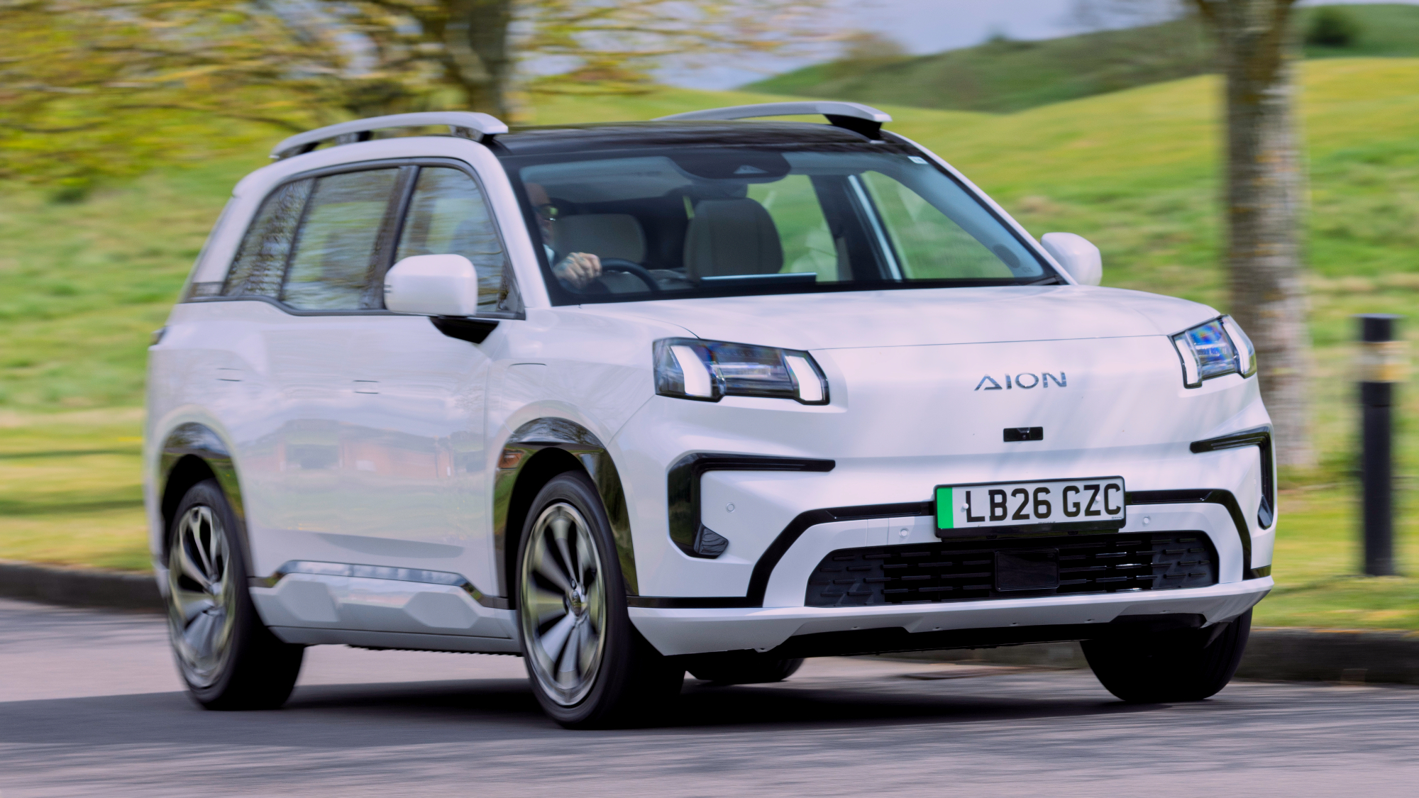 2026 Aion V front quarter moving