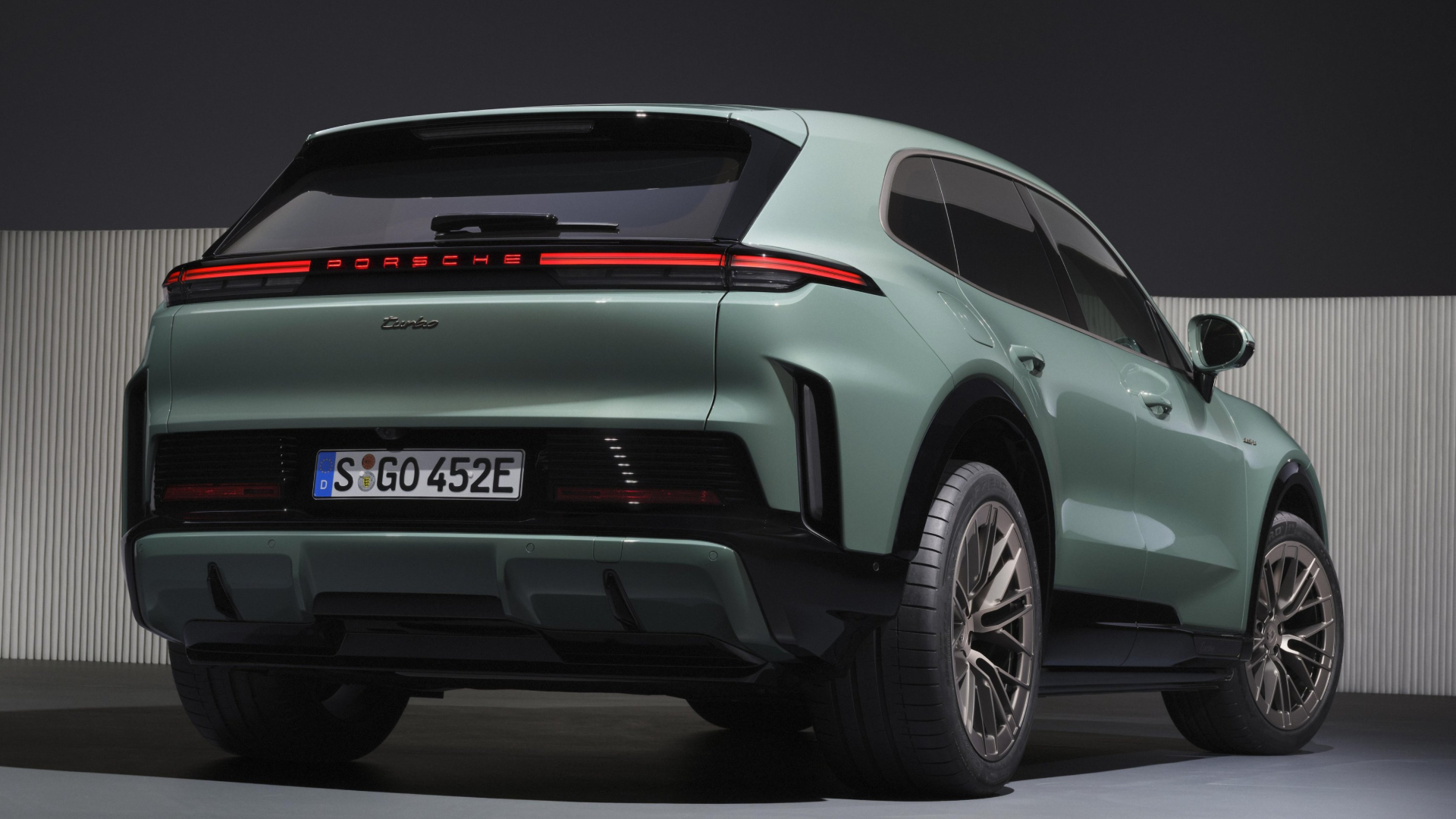 2026 Porsche Cayenne Electric rear three quarter