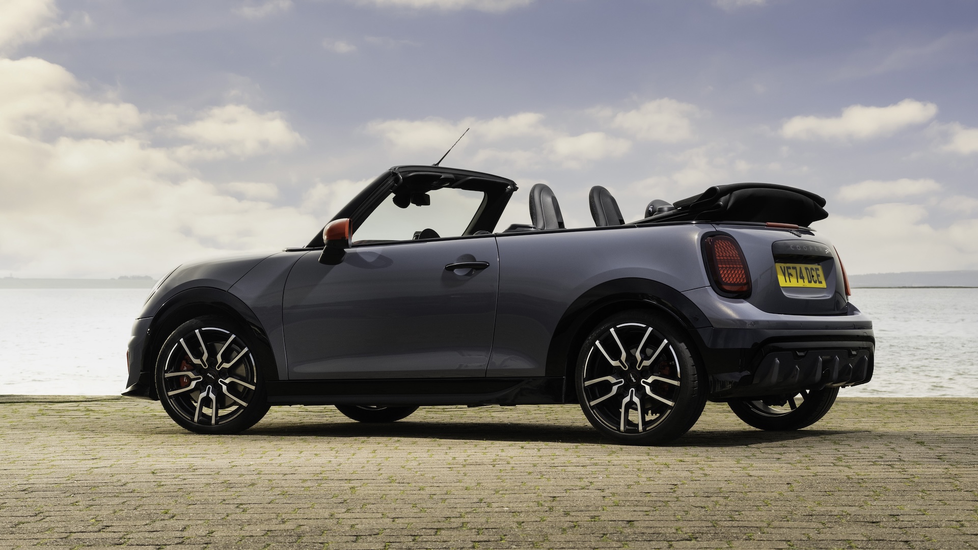 Mini Cooper Convertible 2026 RHD rear three quarter static