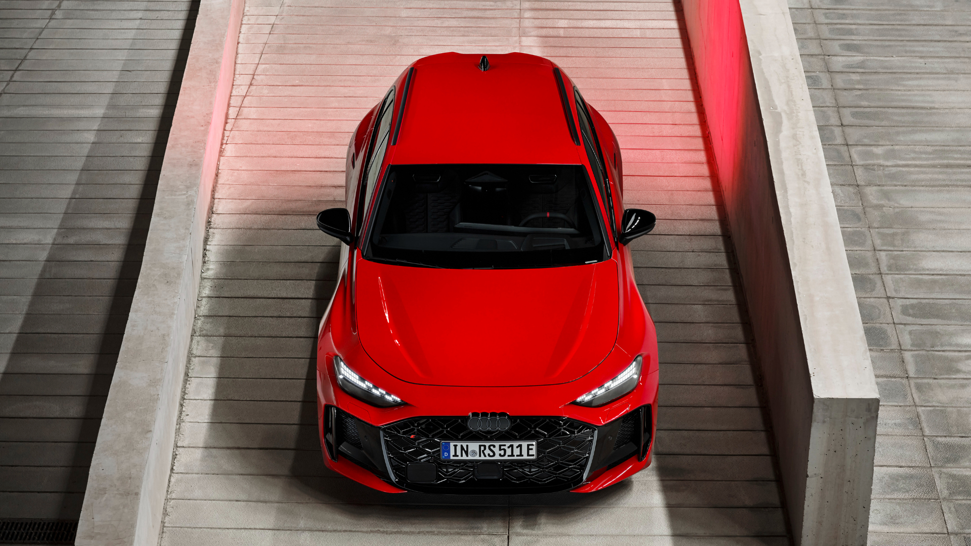 2026 Audi RS5 Avant front view, top down