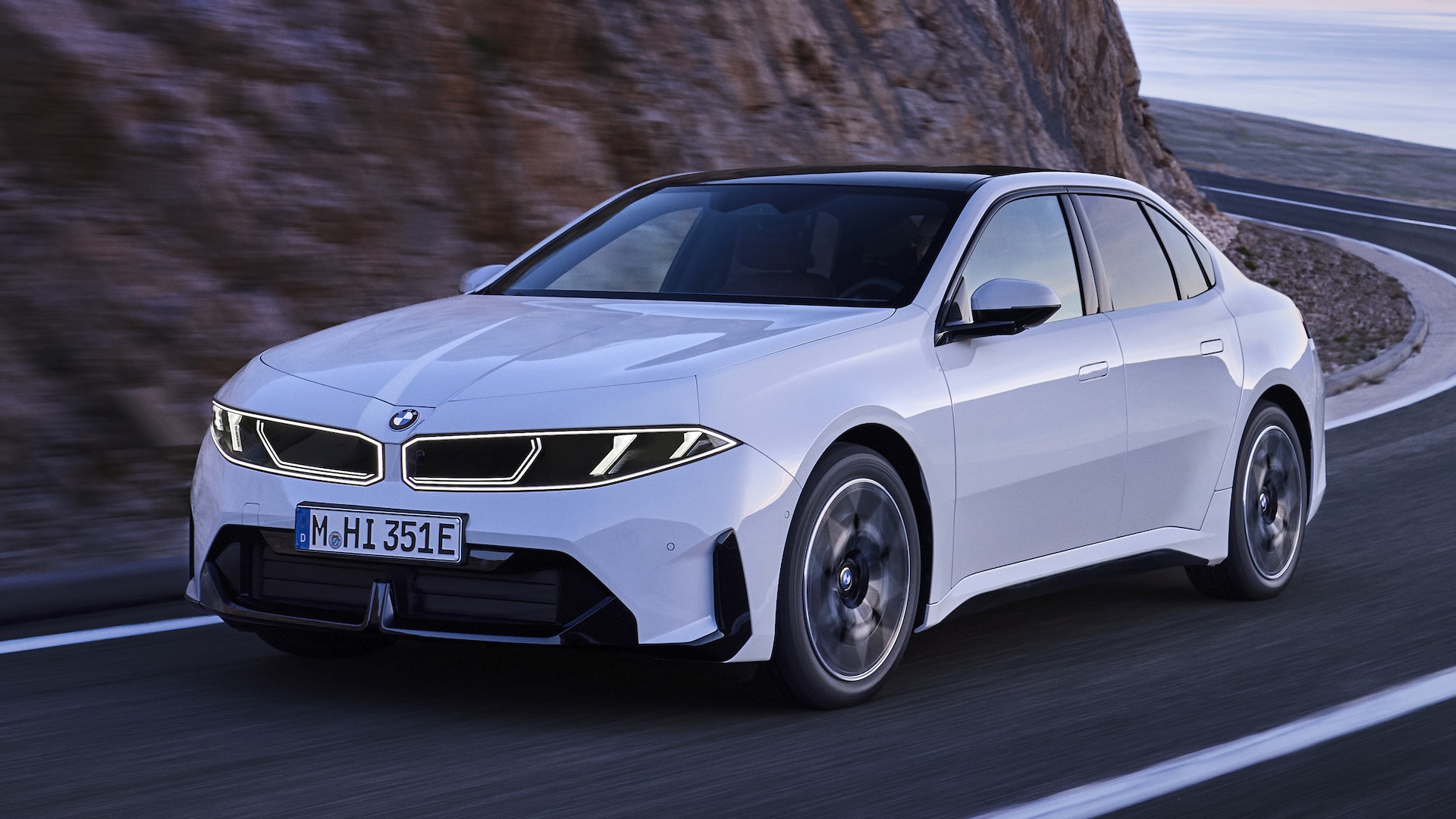 BMW i3 2026 LHD front three quarter dynamic