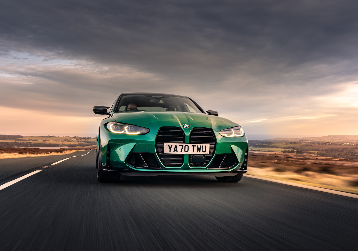 2021 BMW M3 front moving