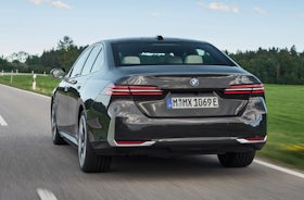 2023 BMW 5 Series rear quarter moving