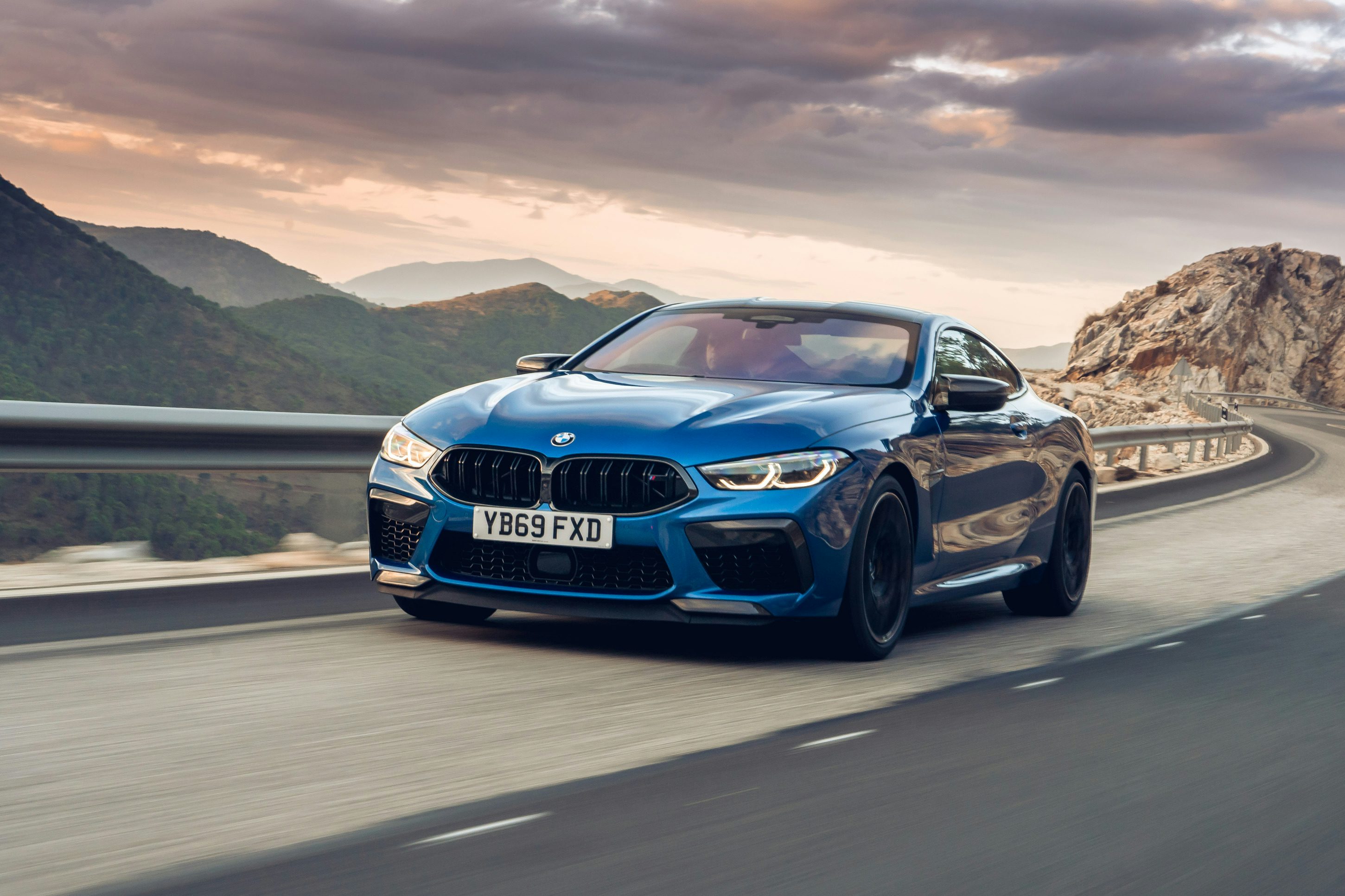 BMW M8 Coupe 2023 front 3/4 driving