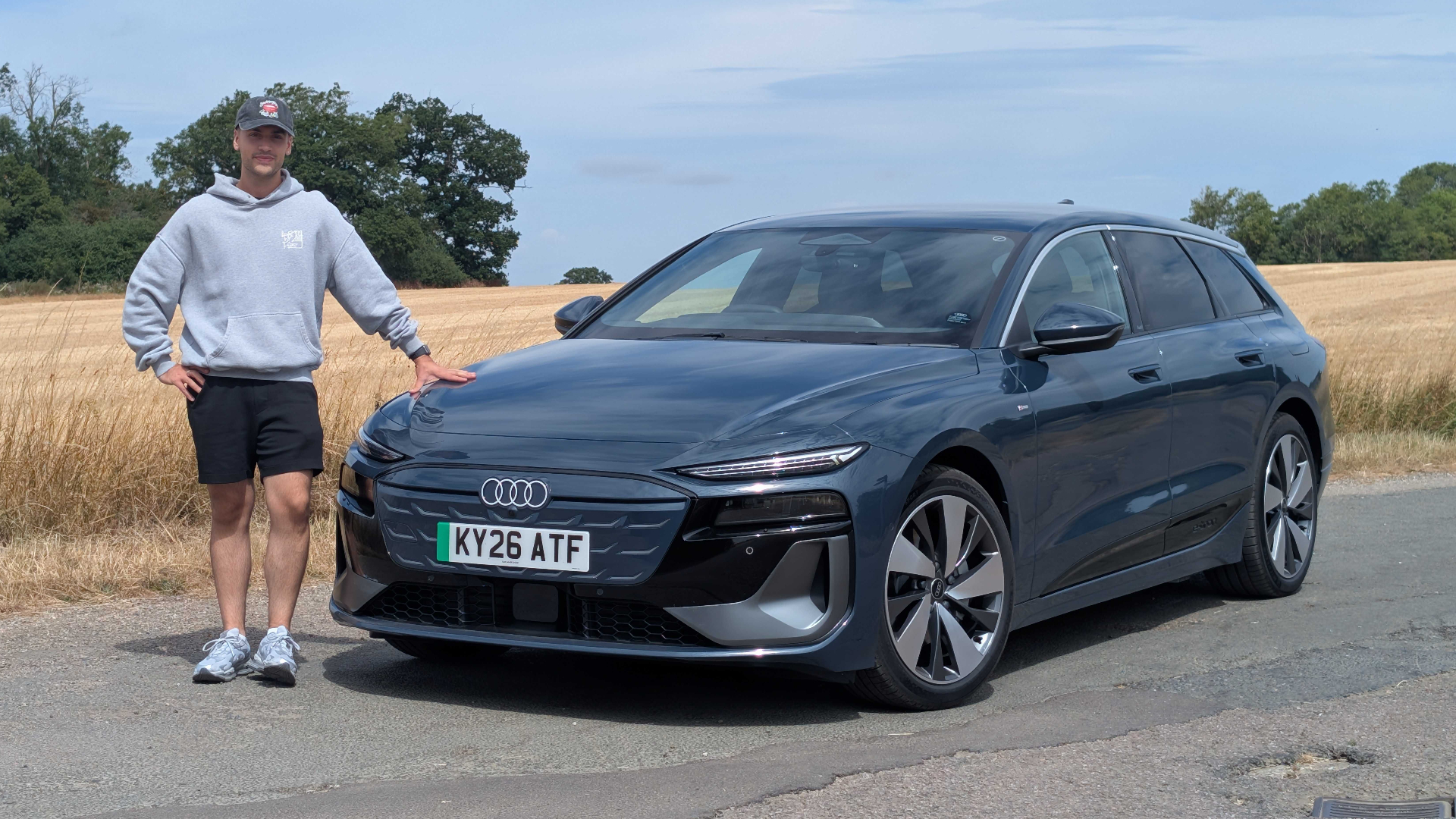 Mario Christou and the 2026 Audi A6 e-tron, RHD