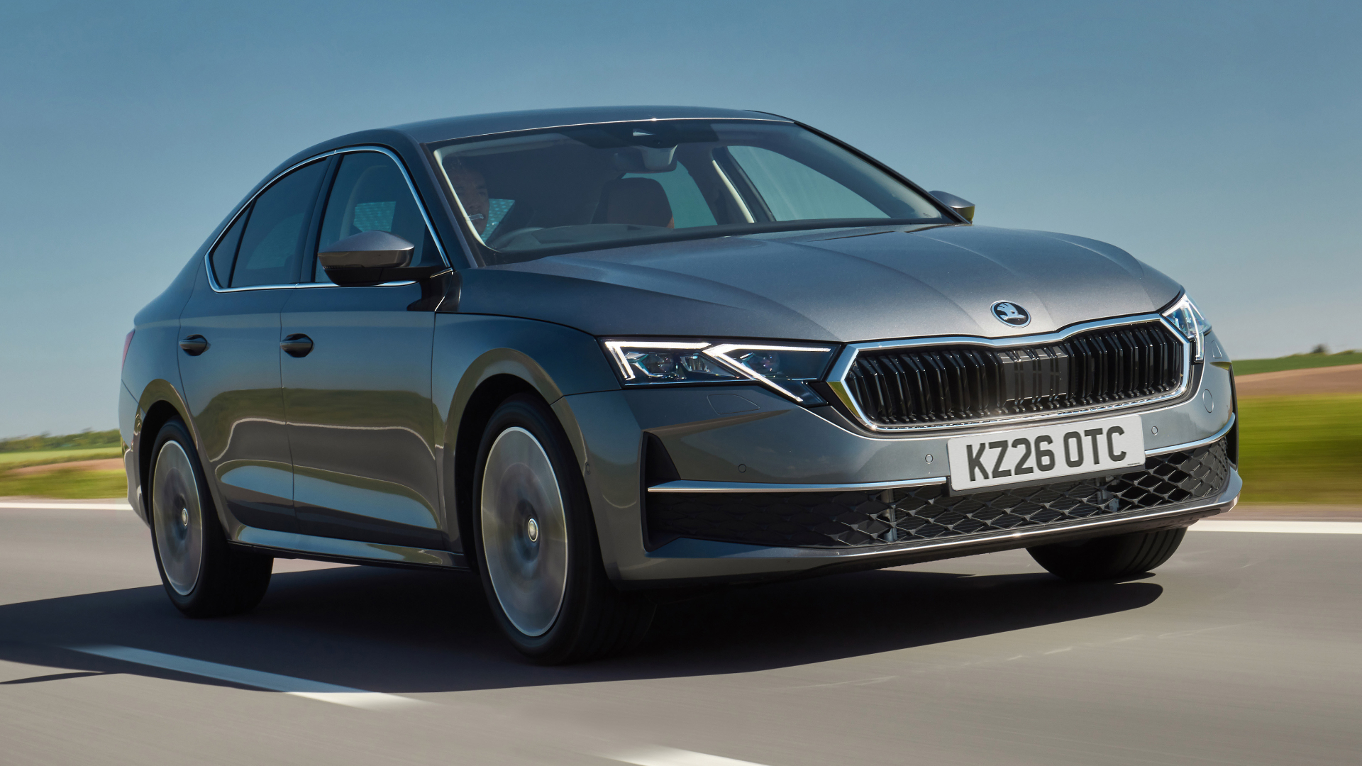 2026 Skoda Octavia RHD, front quarter moving