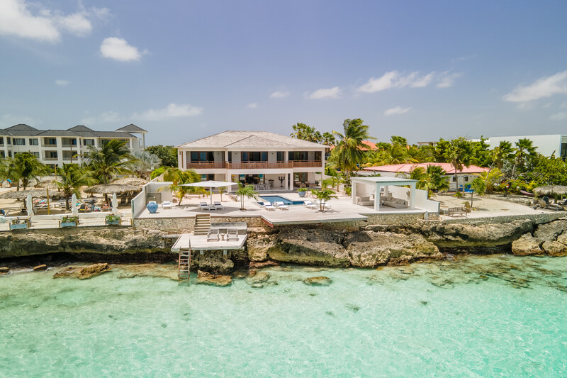 Aerial shot of the front