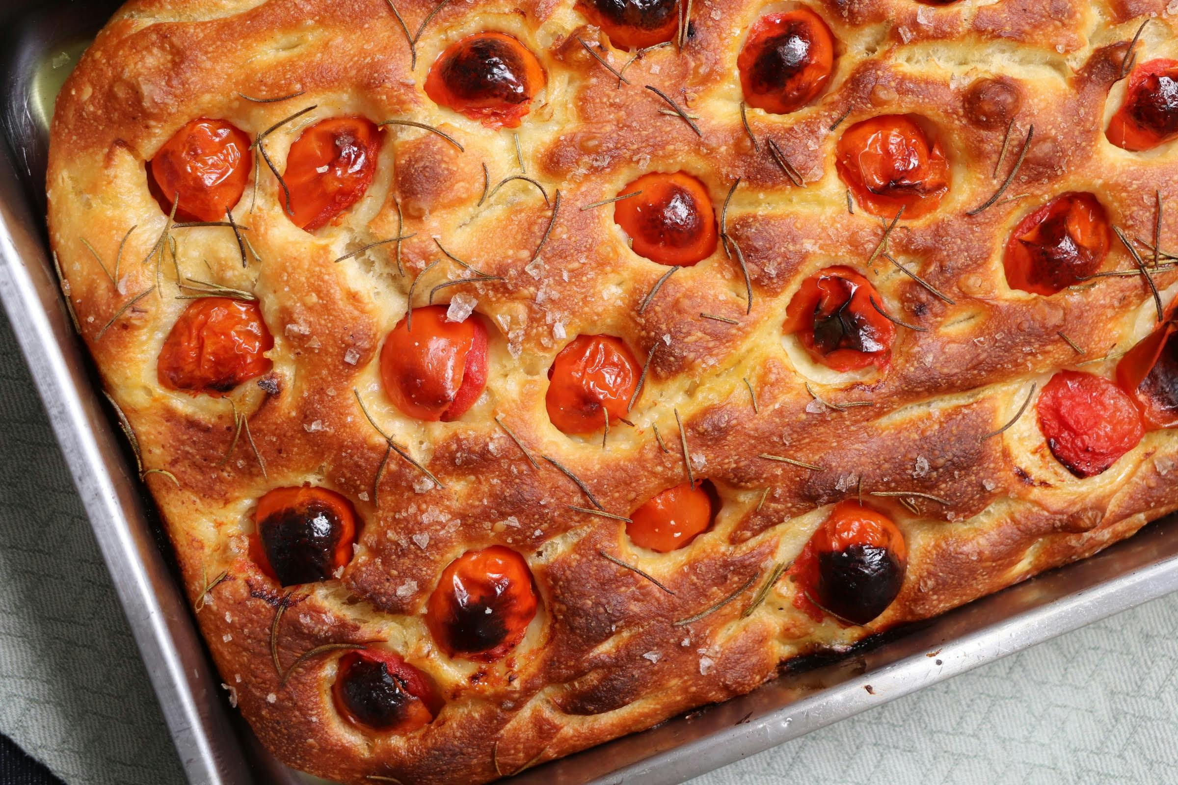 Focaccia Alla Barese with Cherry Tomatoes & Patate