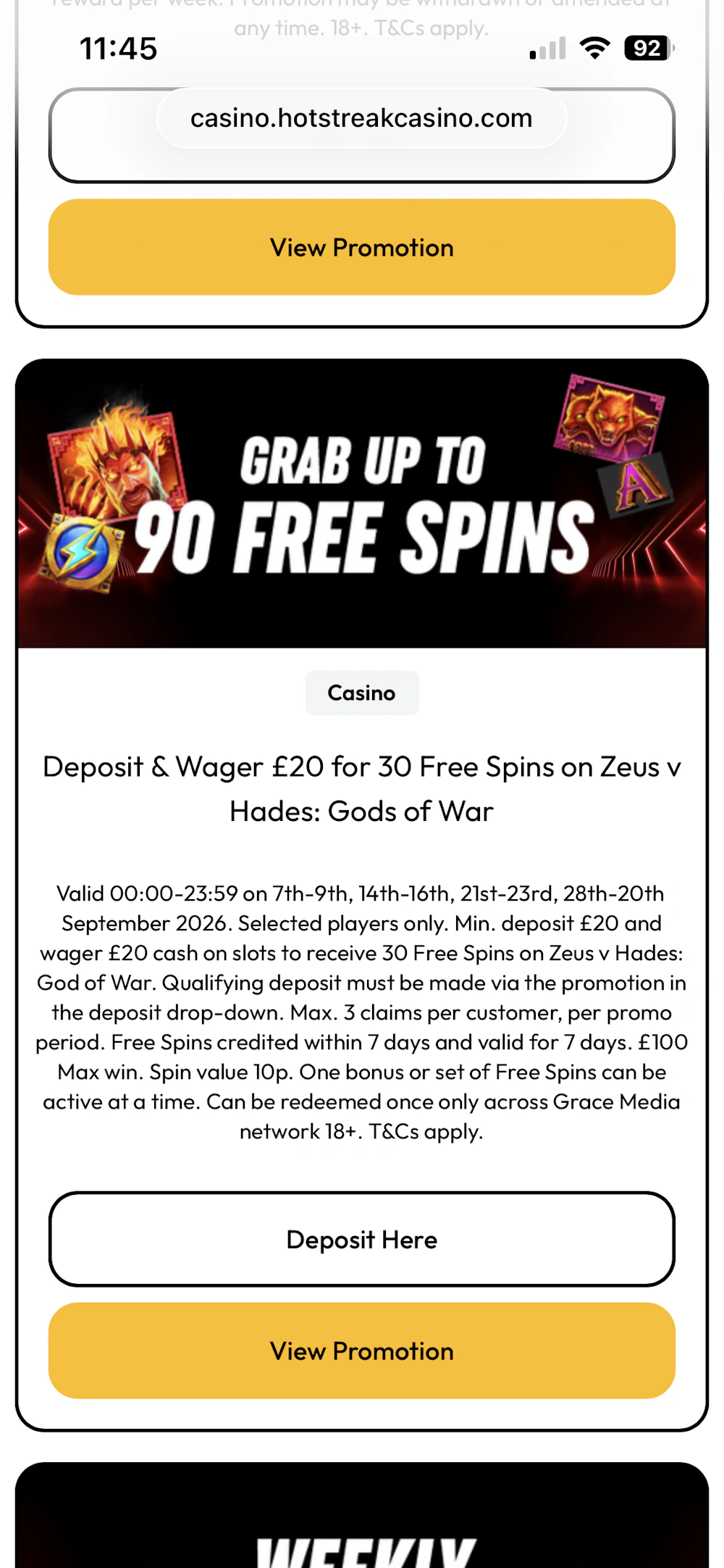 Hot Streak Promo