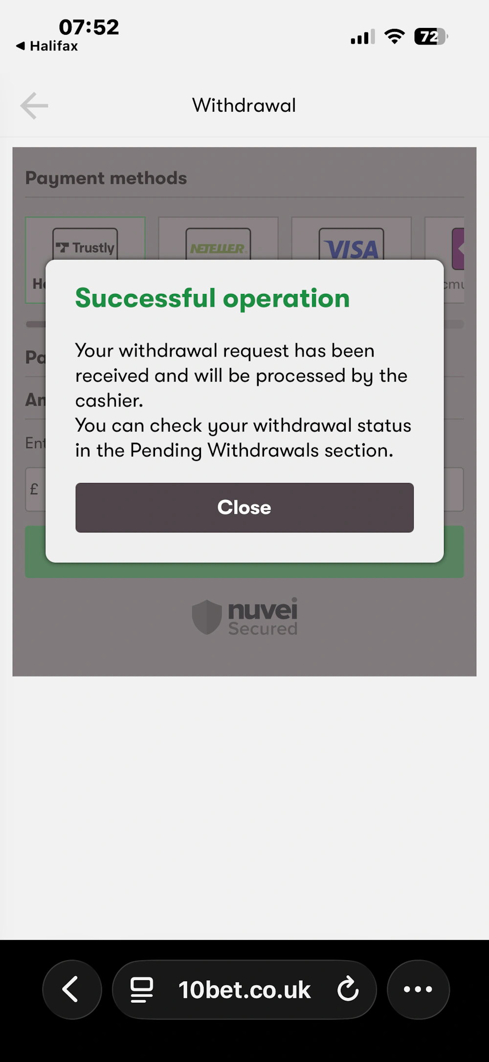 10bet-trustly-withdrawal-1
