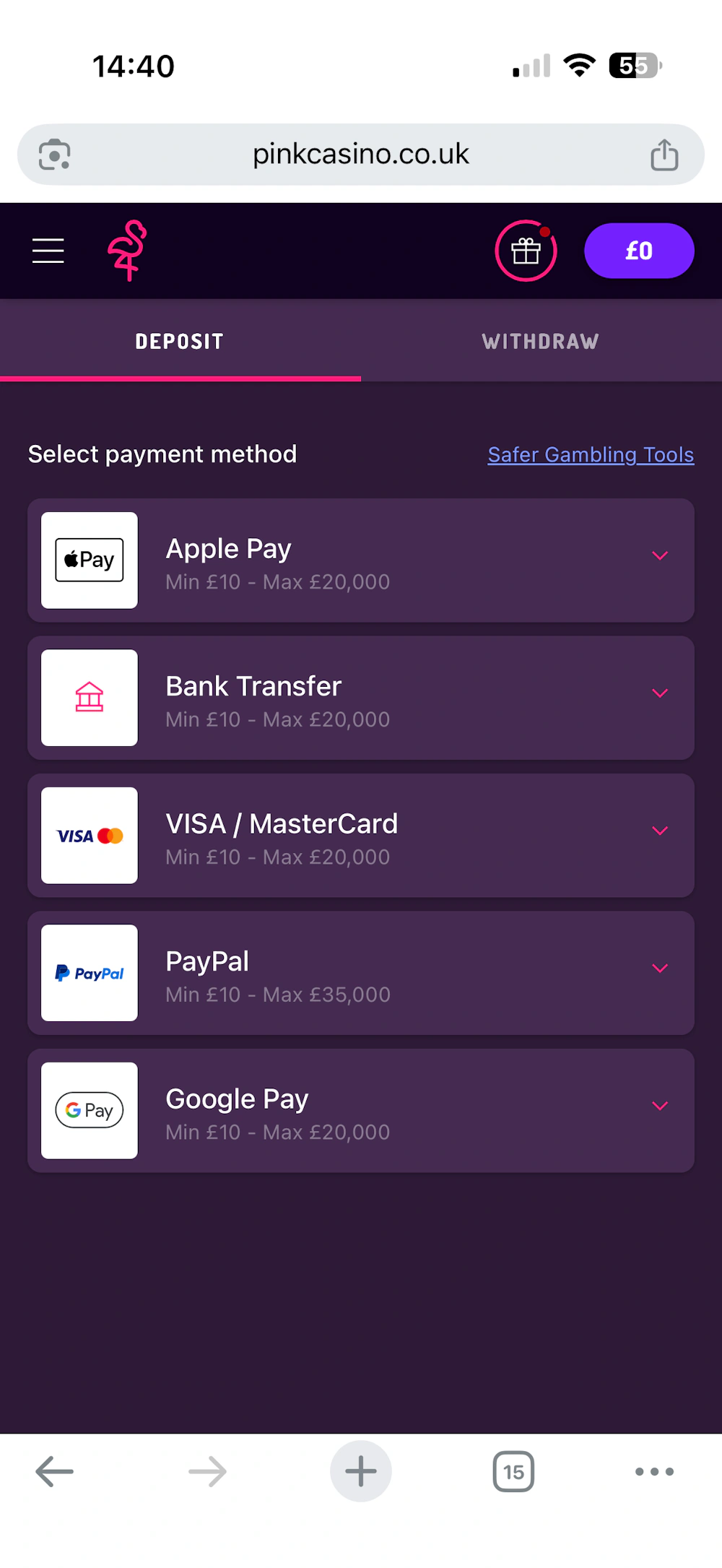 pink-casino-payment