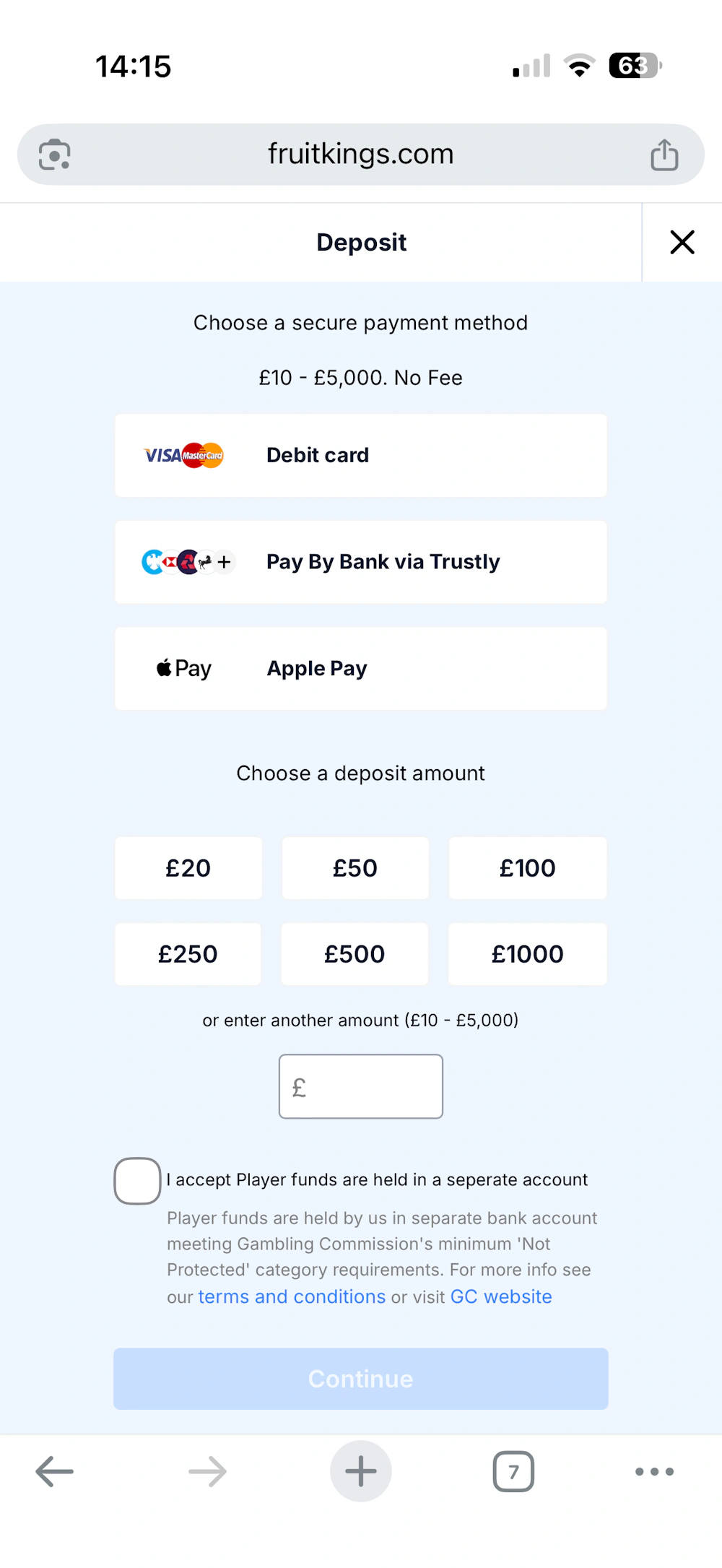 fruitkings-payment-methods