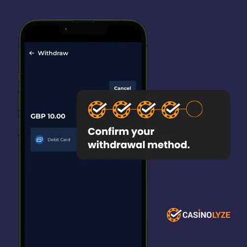 Confirming withdrawal method at Meta Betting