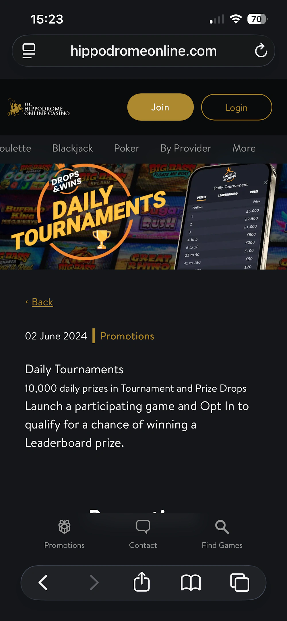 Hippodrome Casino Promo