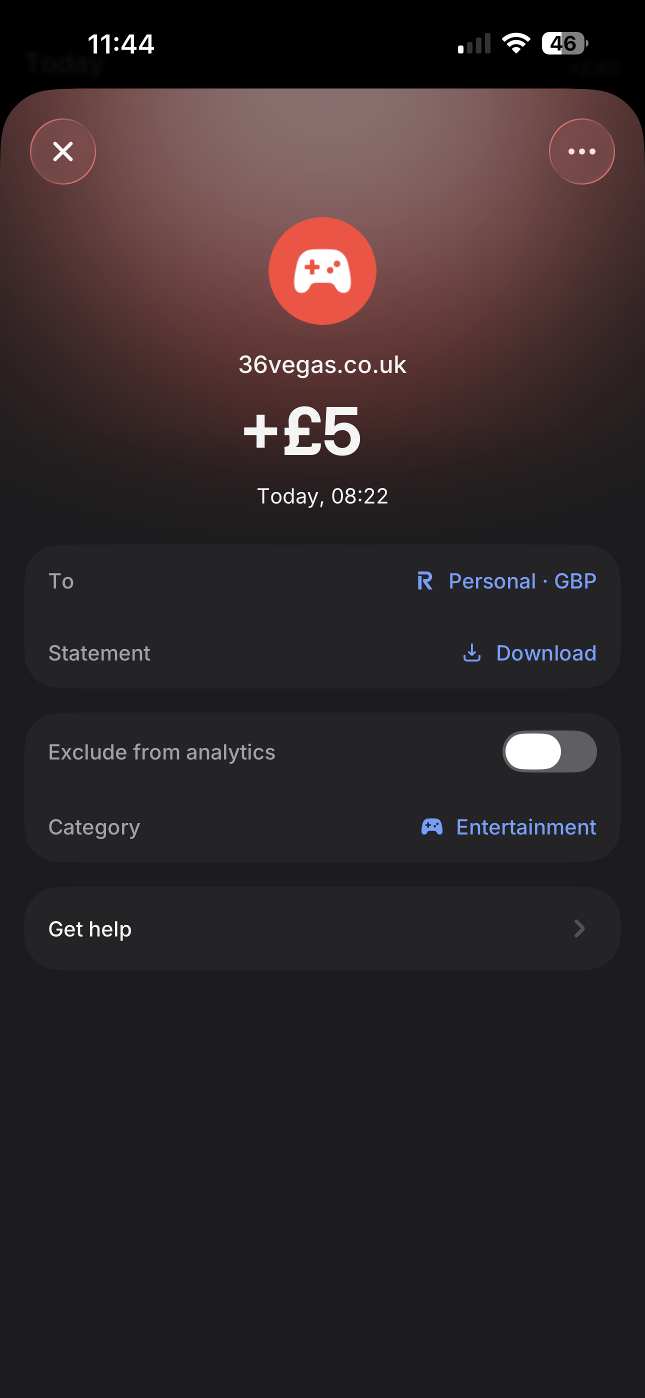 36Vegas Revolut Test 7/10