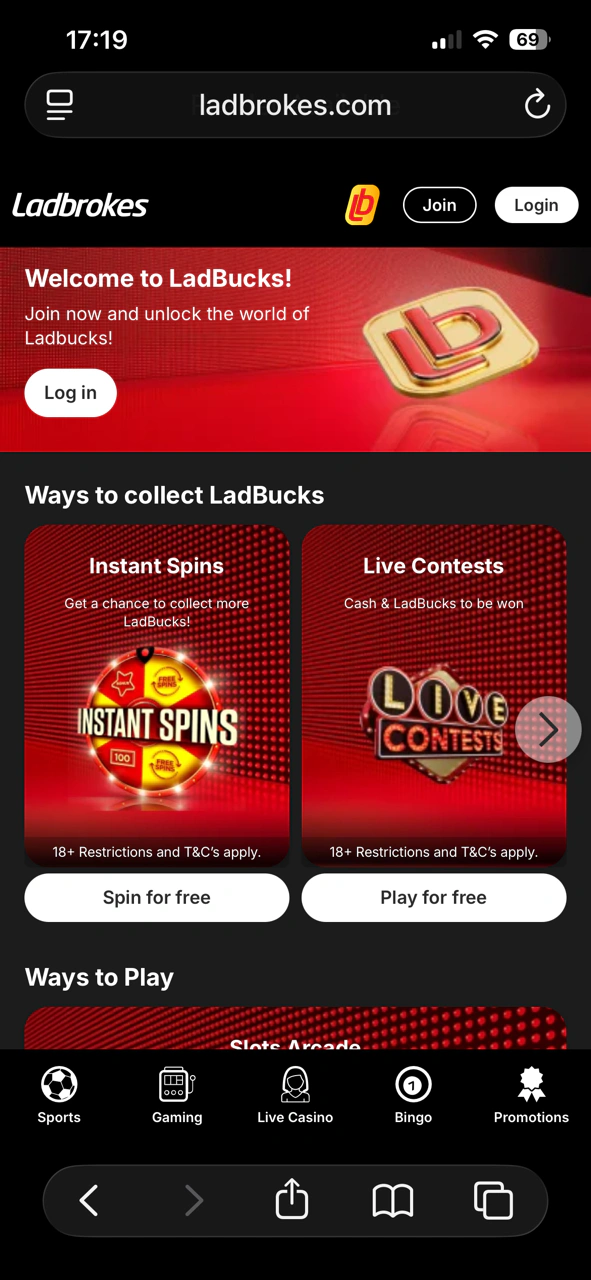 Ladbrokes Promo