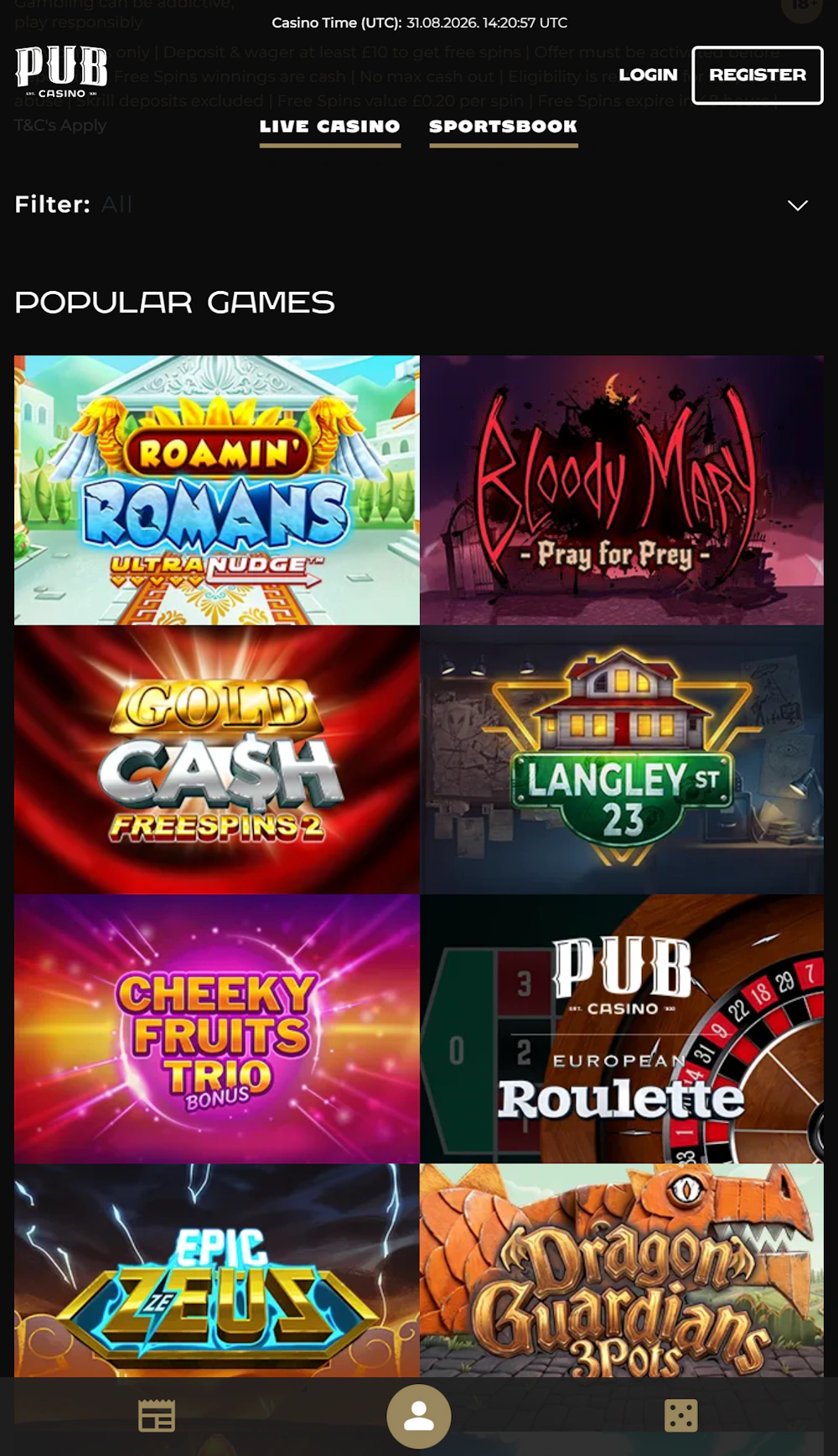 pub-casino-user-interface