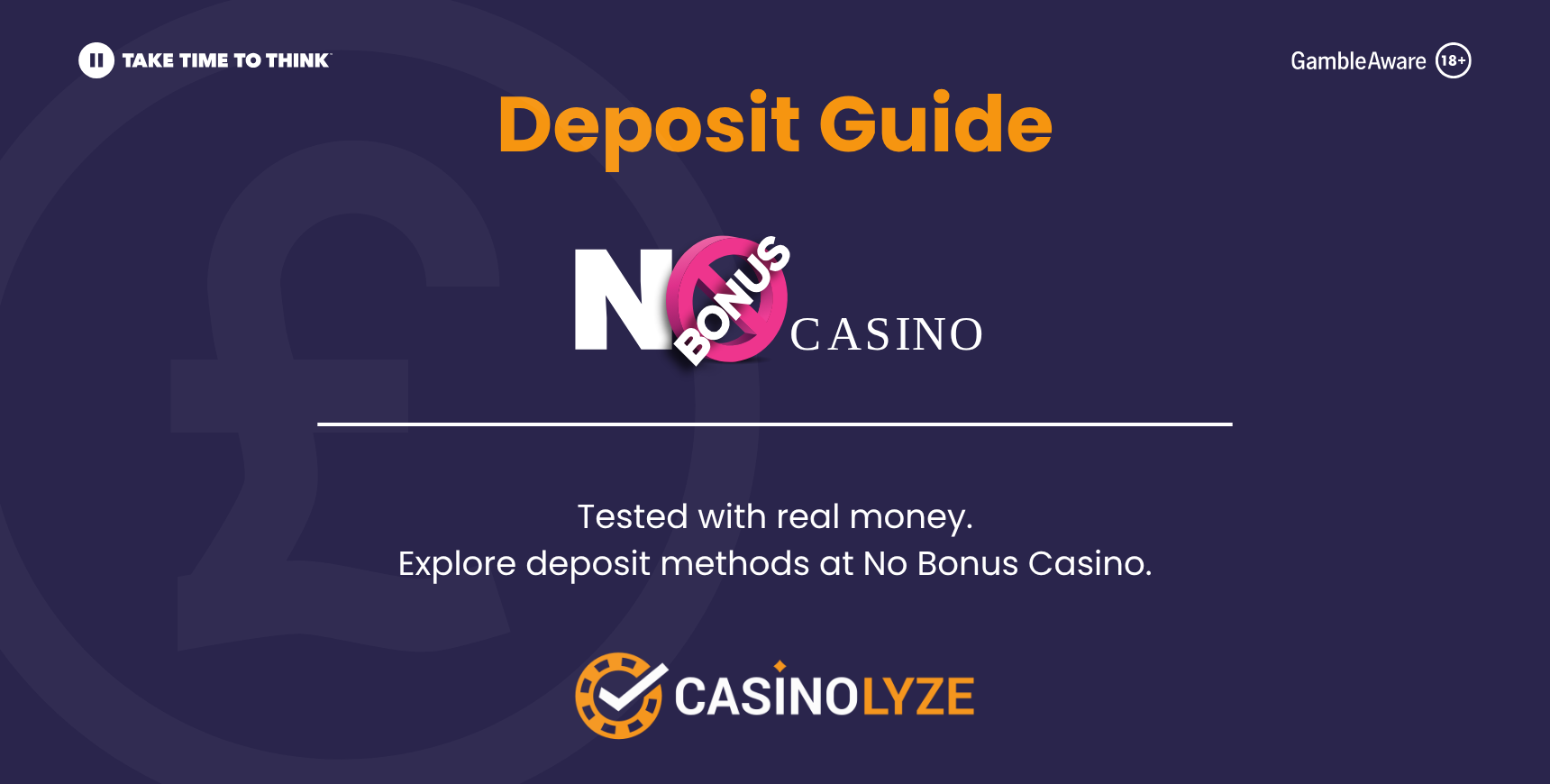 No Bonus Casino deposit methods guide