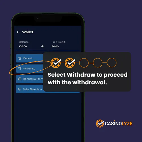 Meta Betting withdrawal button