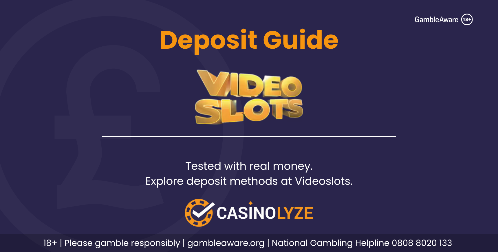 videoslots deposit methods