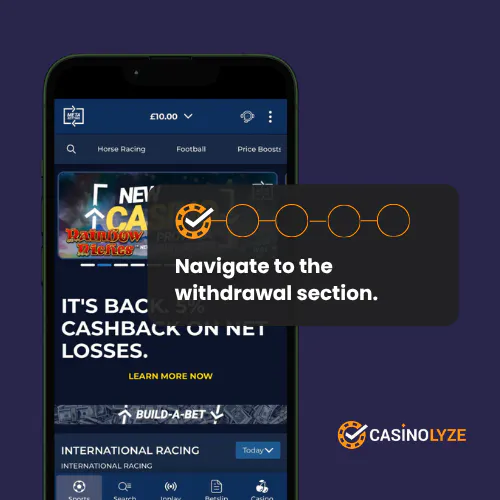 Starting the Meta Betting withdrawal process