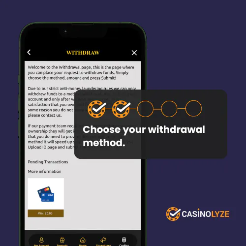 EuroKing withdrawal methods
