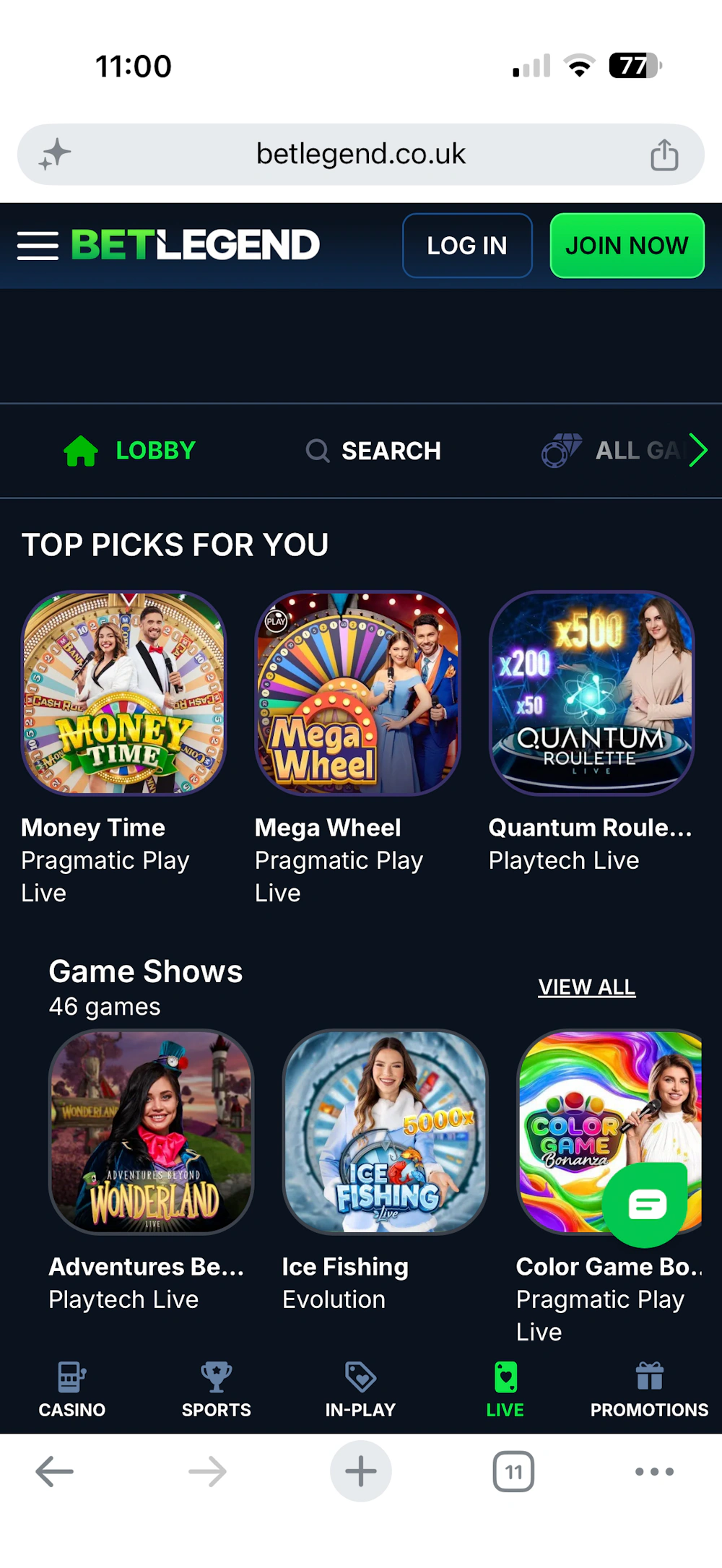 betlegend-live-casino