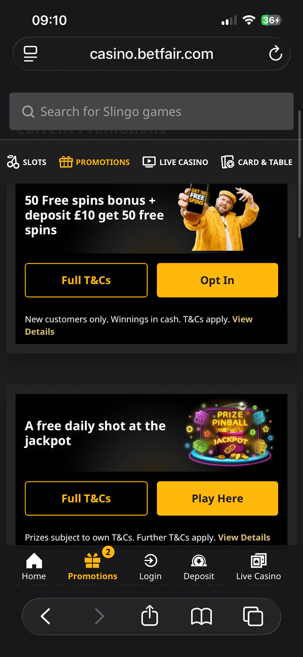 Betfair Promo