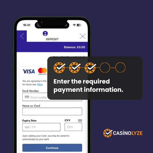 Entering the required debit card information at Mecca Games