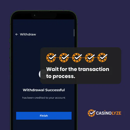 Successful withdrawal request screen at Meta Betting