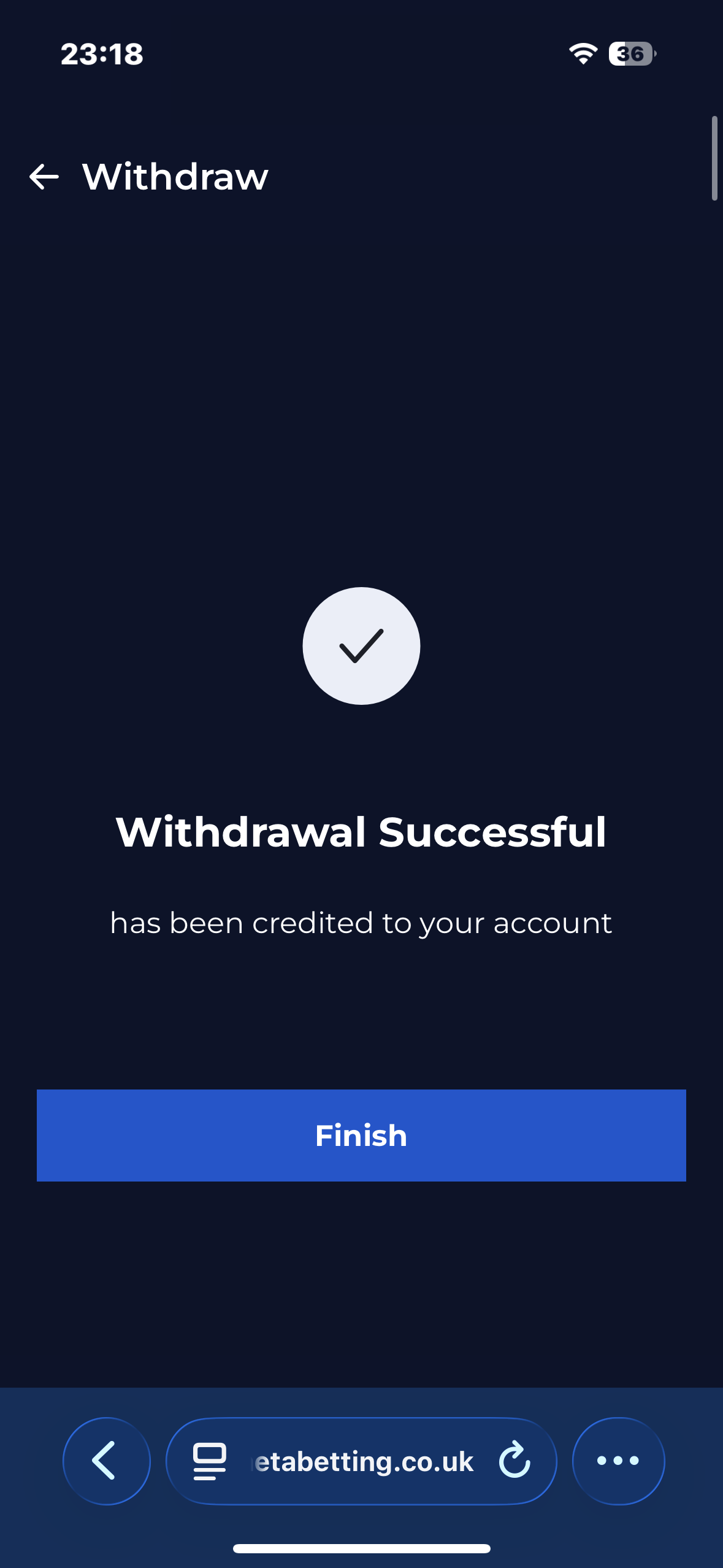 Meta Betting Visa withdrawal test request