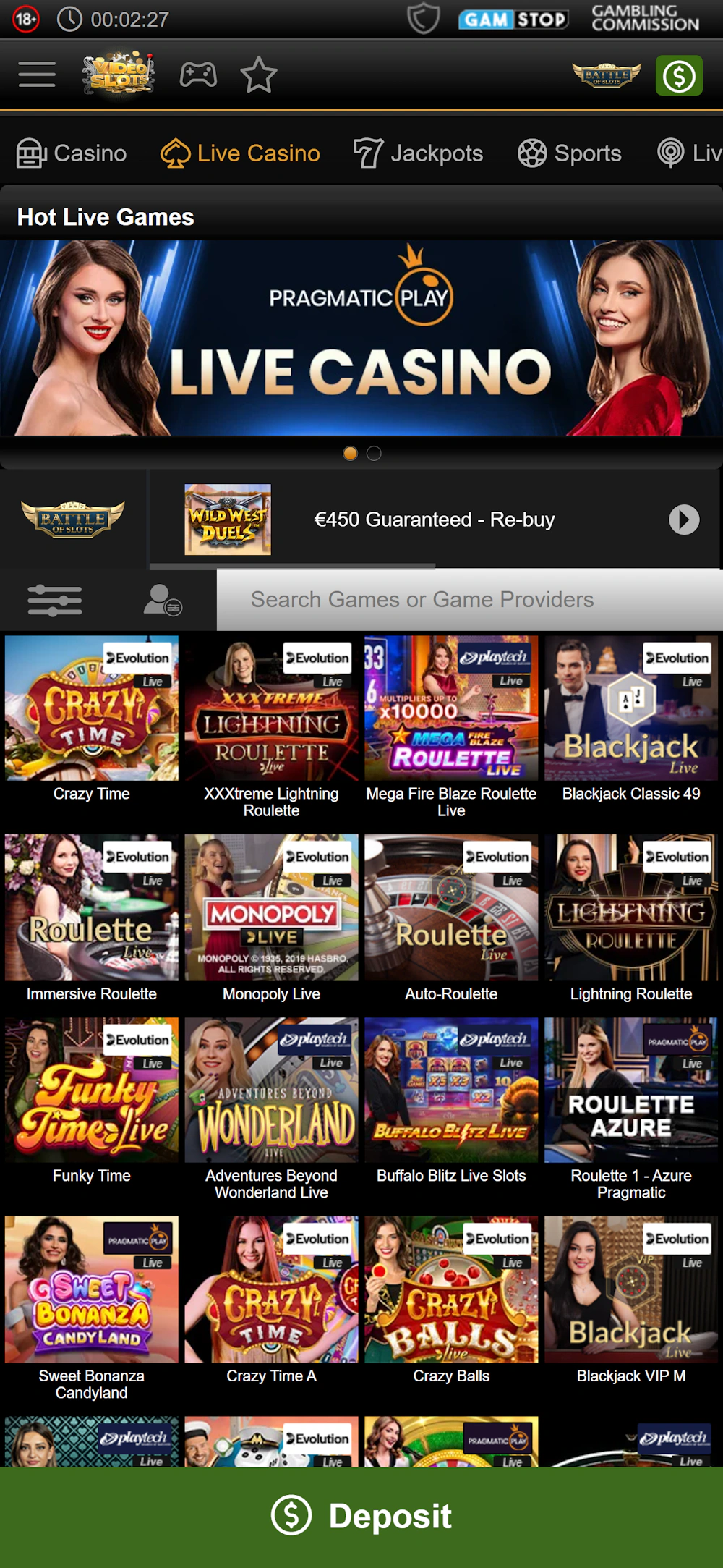 videoslots-live-casino