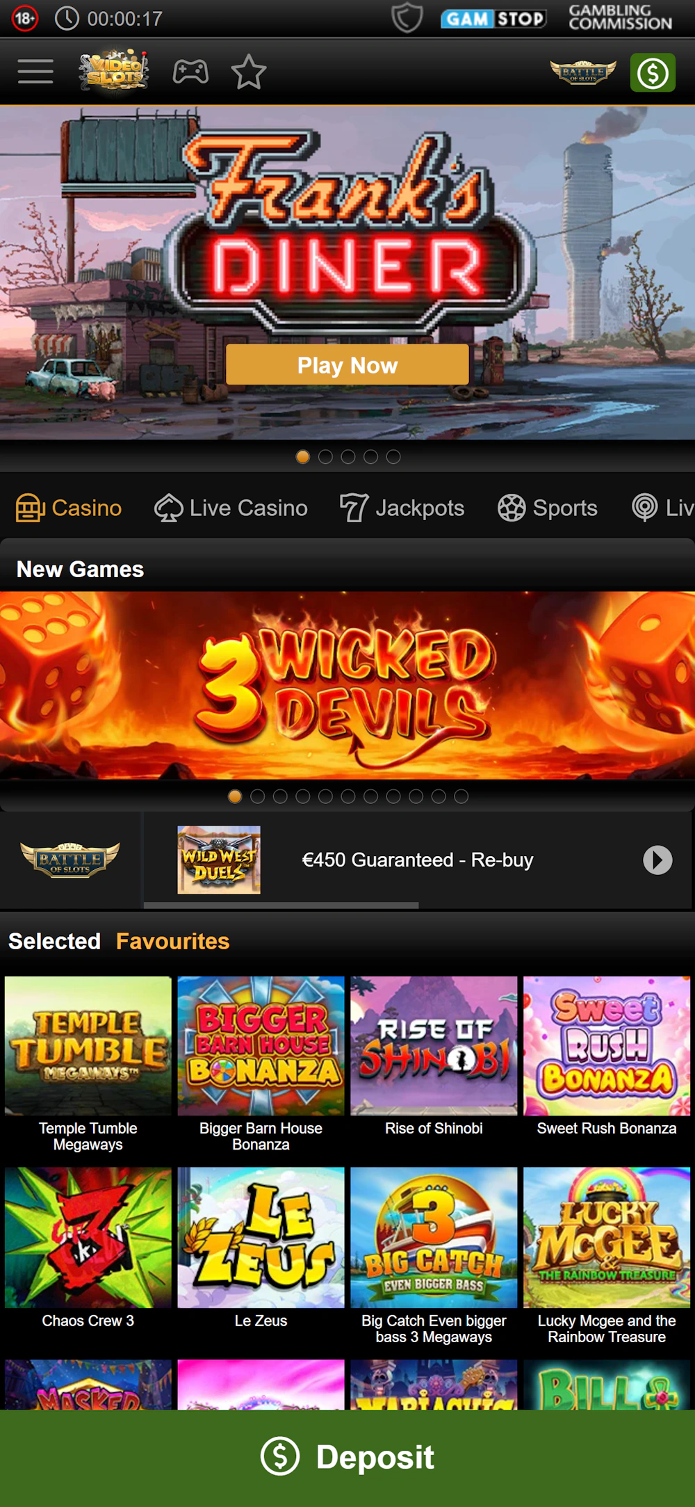 videoslots-casino-lobby