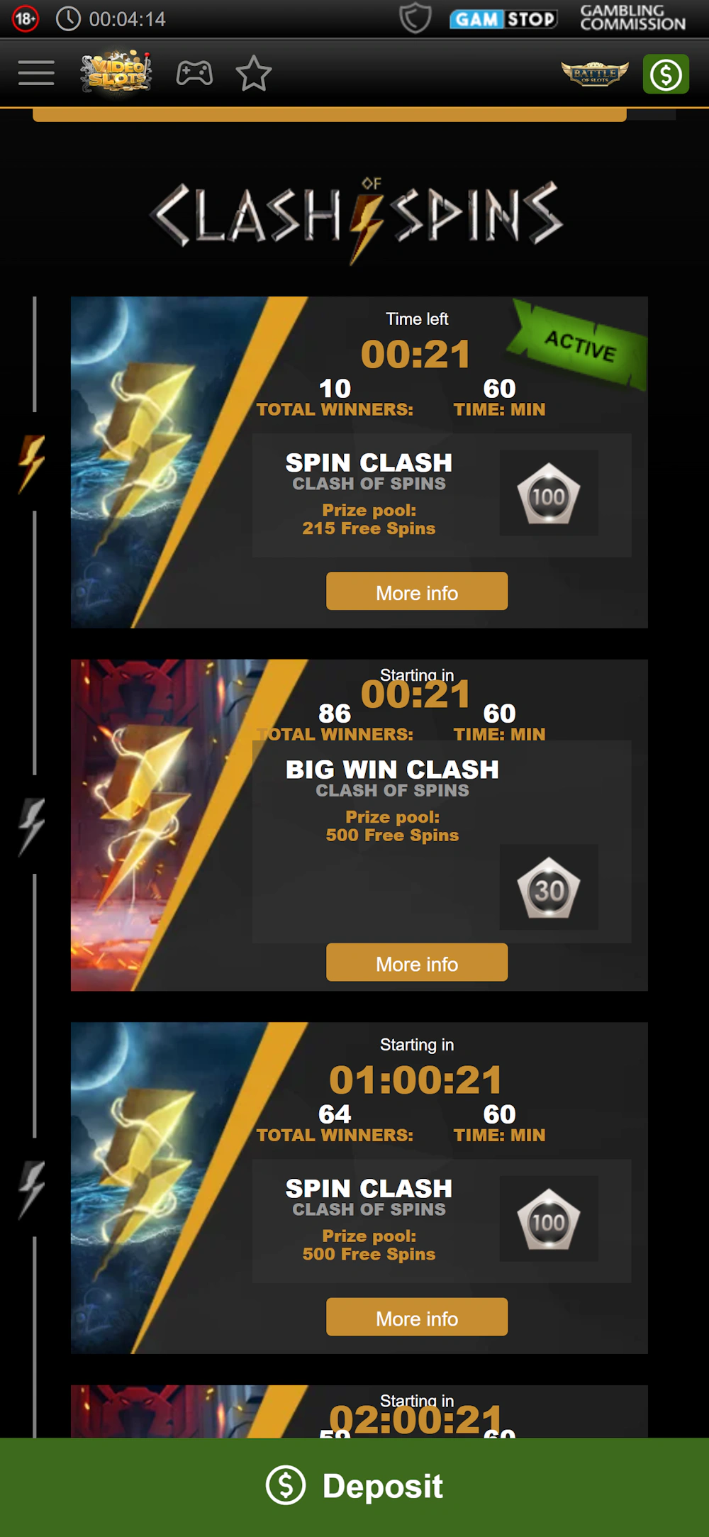 videoslots-clash-of-spins