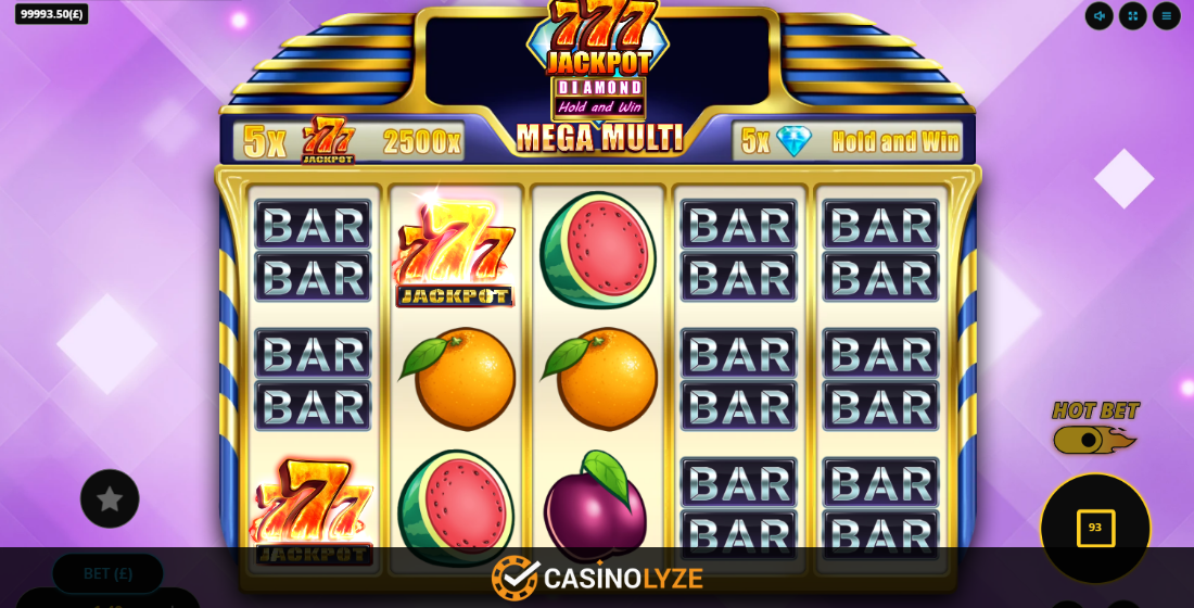 777 Jackpot Diamond Hold and Win Mega Multi