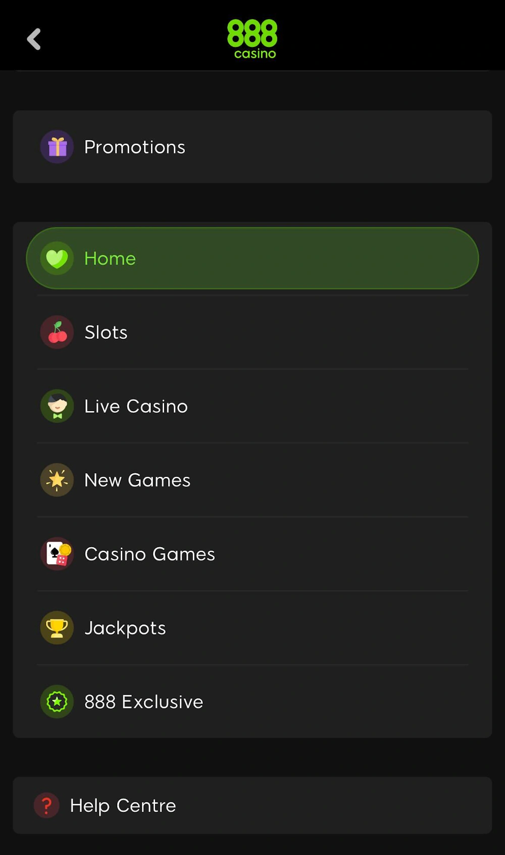 888casino product categories