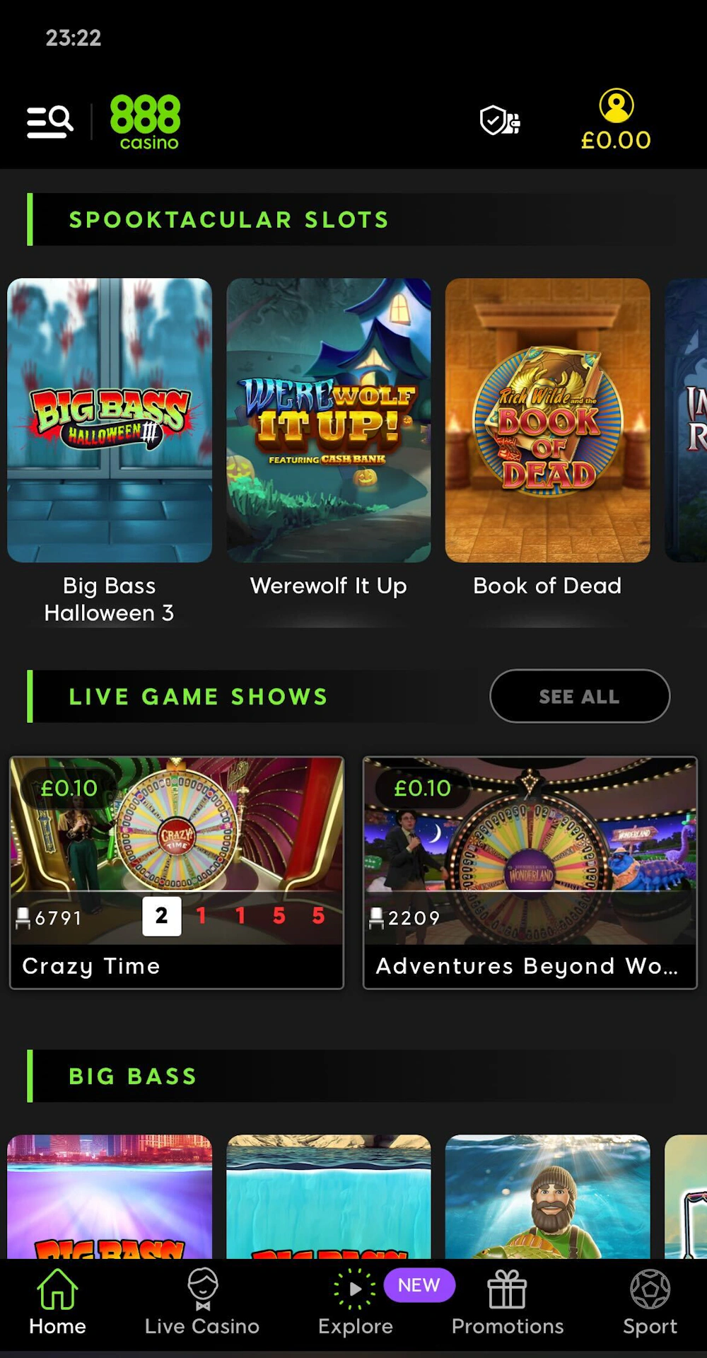 888casino lobby preview