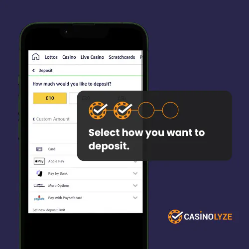lottoland deposit process step 2