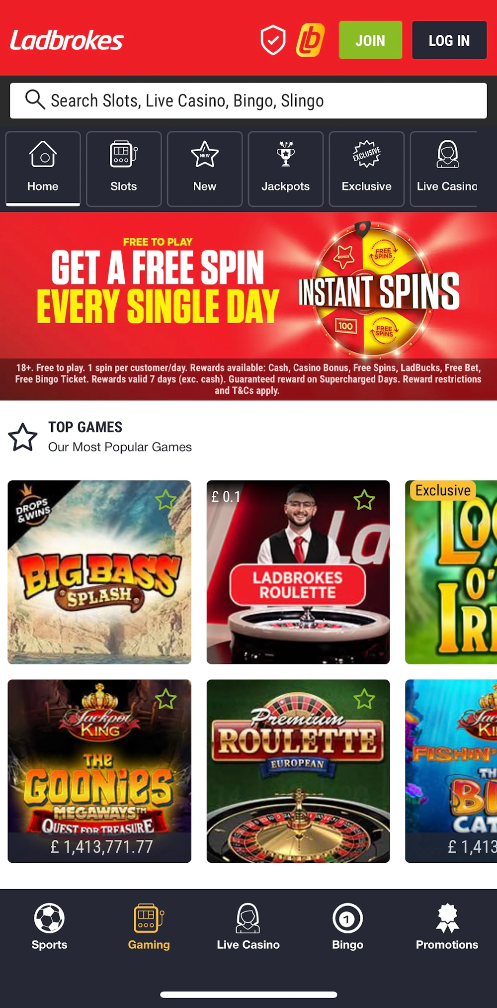 ladbrokes casino home page preview