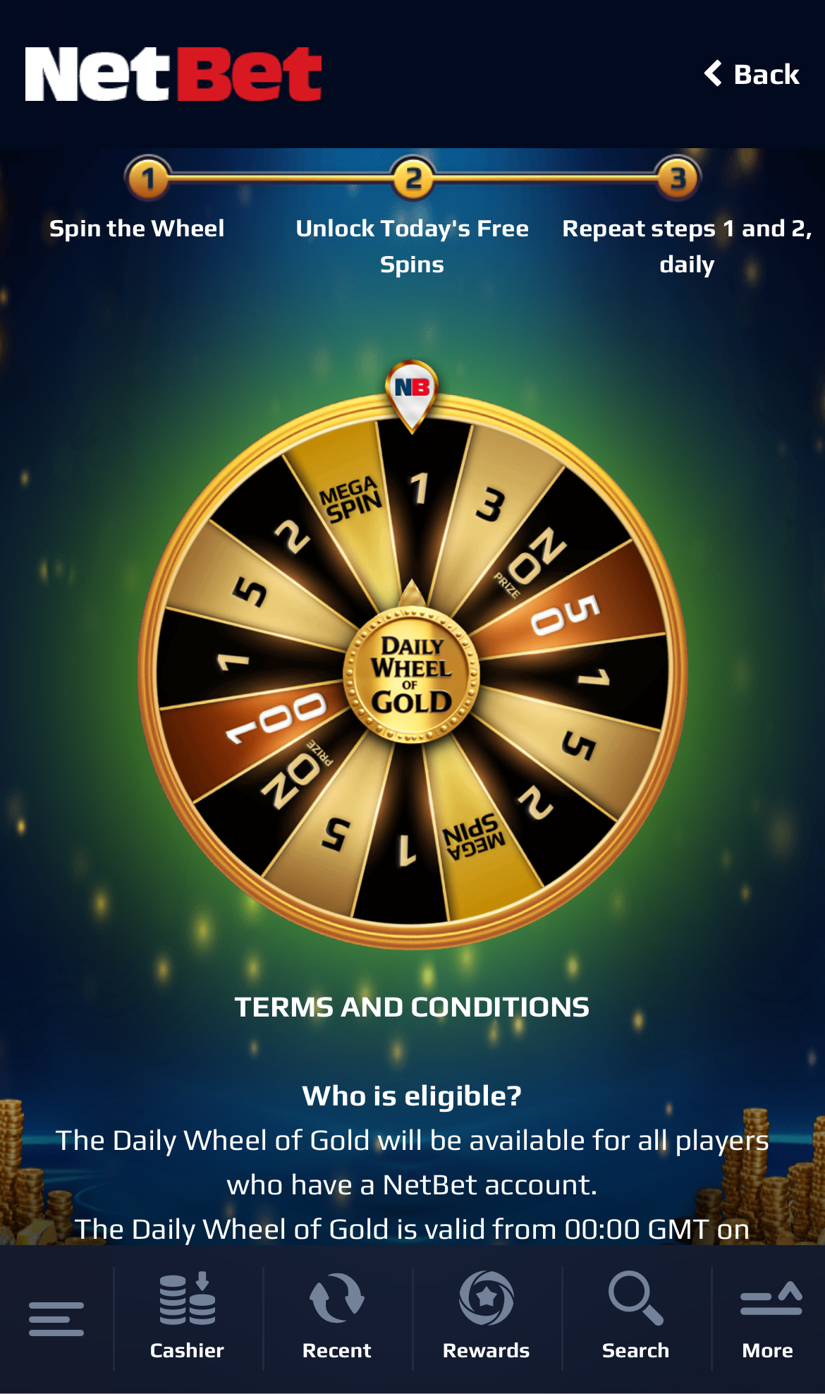 NetBet Daily Spin
