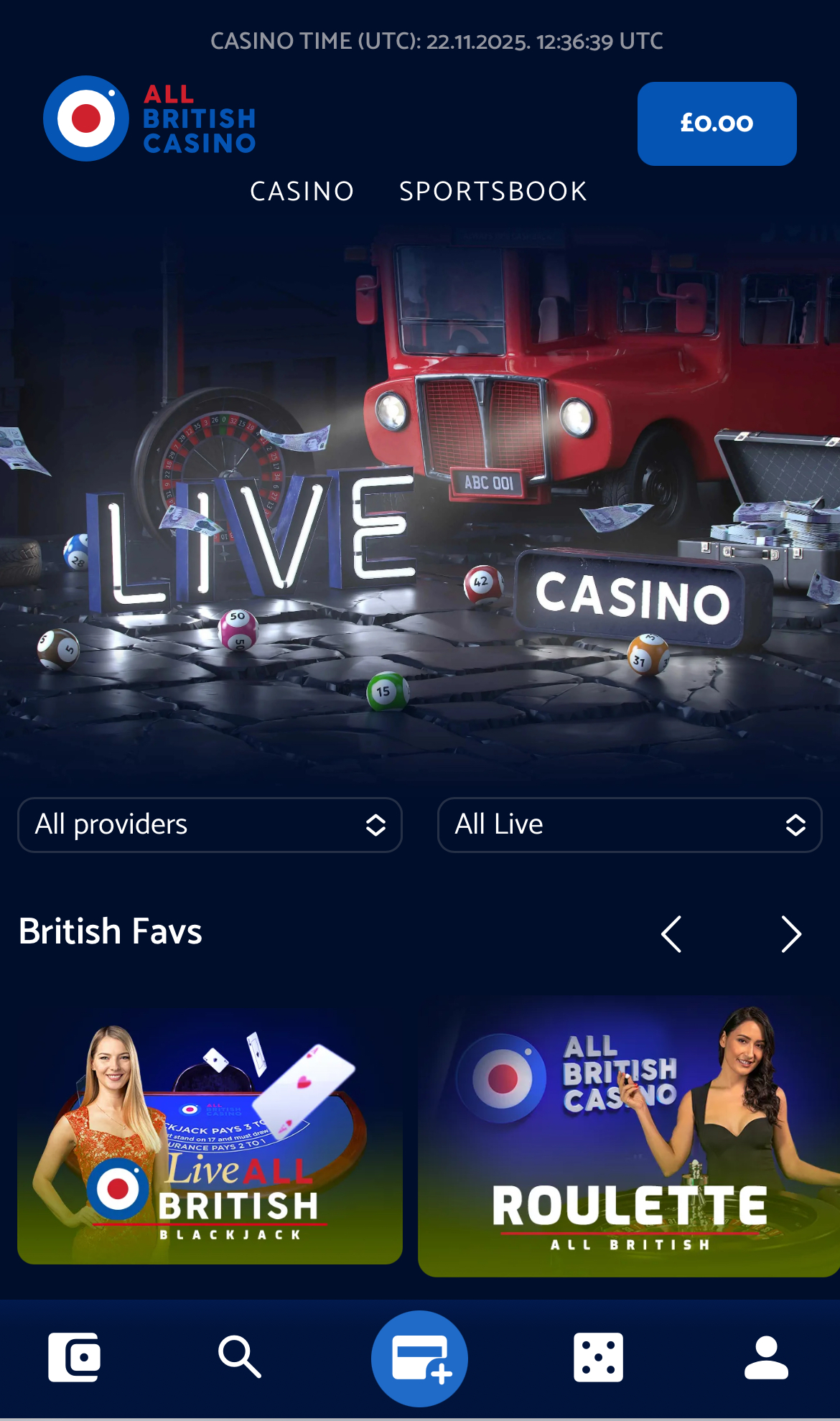 All British Live Casino
