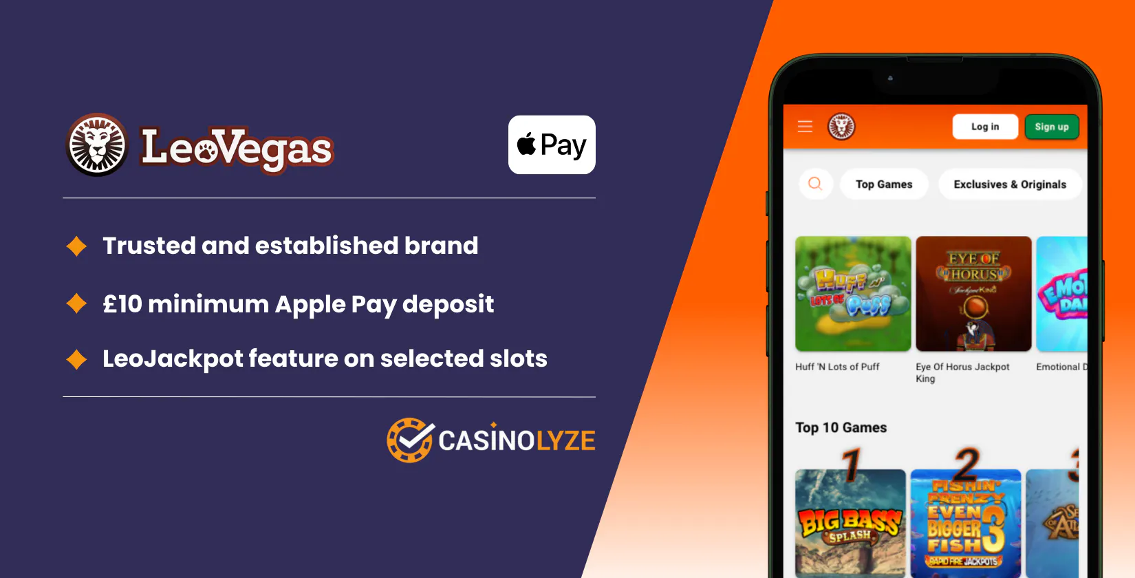 Apple Pay payments at LeoVegas