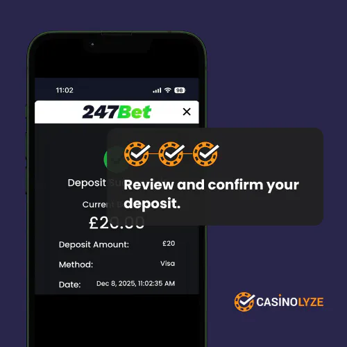 247bet deposit step 3
