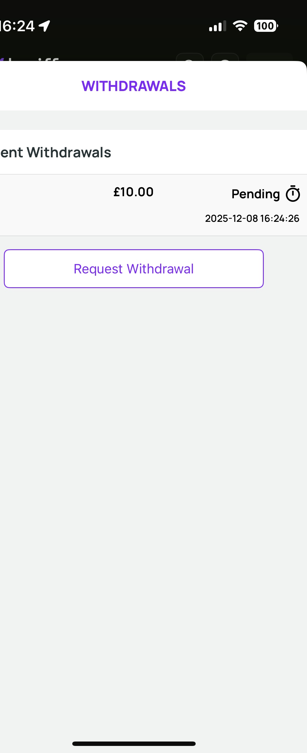 kwiff withdrawal time test visa request