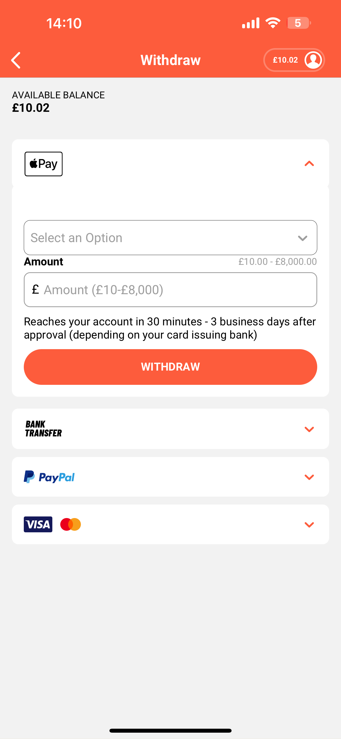 LeoVegas Apple Pay