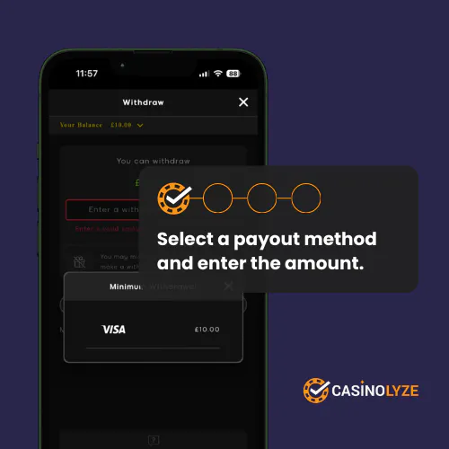 888 casino withdrawal process step 1