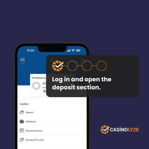 coral casino deposit process step 1