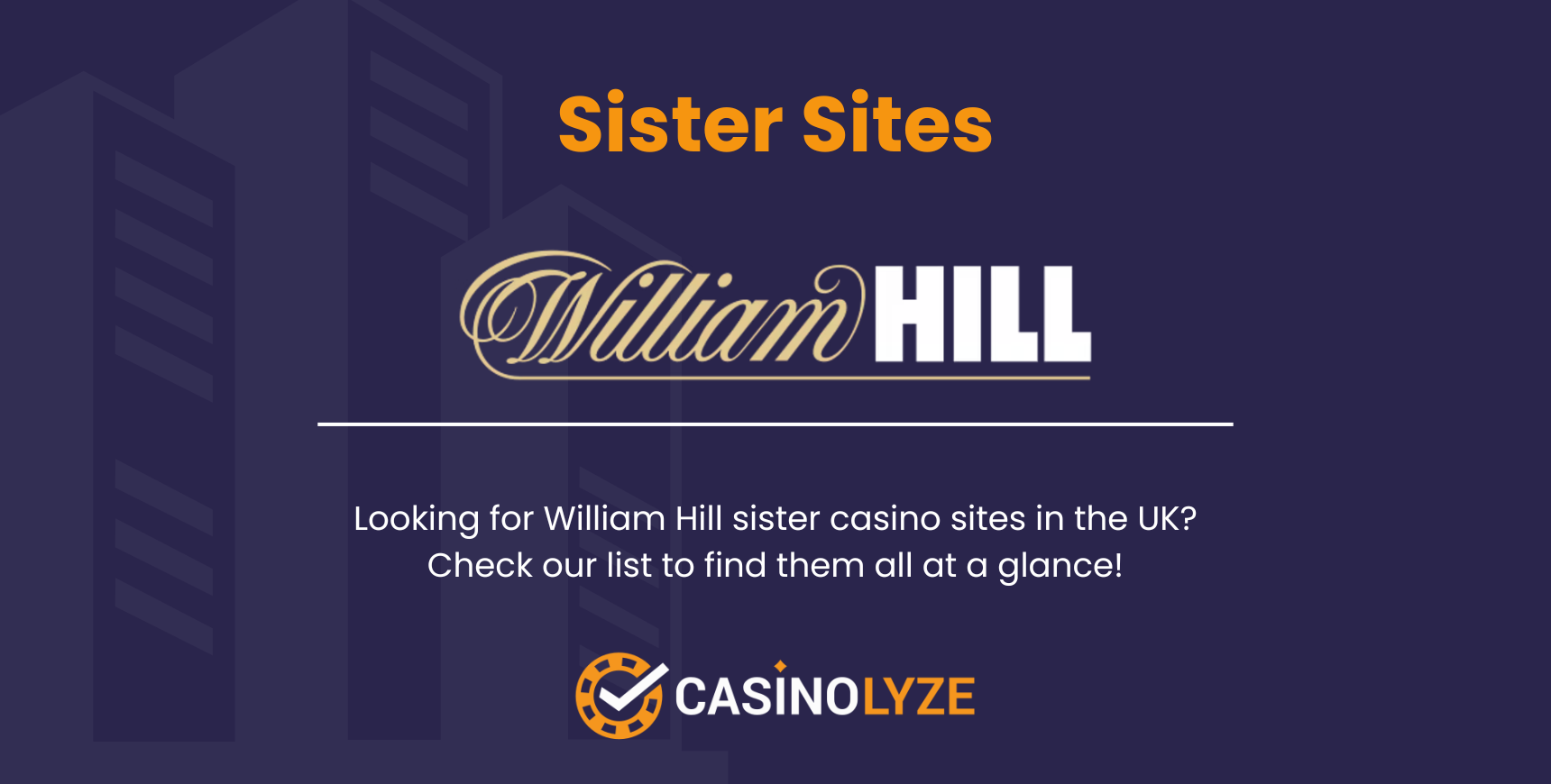Vista de William Hill Casino y sitios hermanos