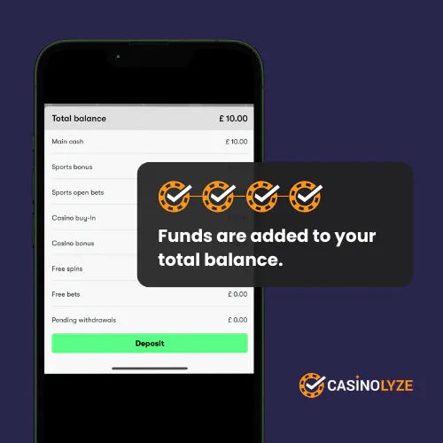 10bet deposit process step 4